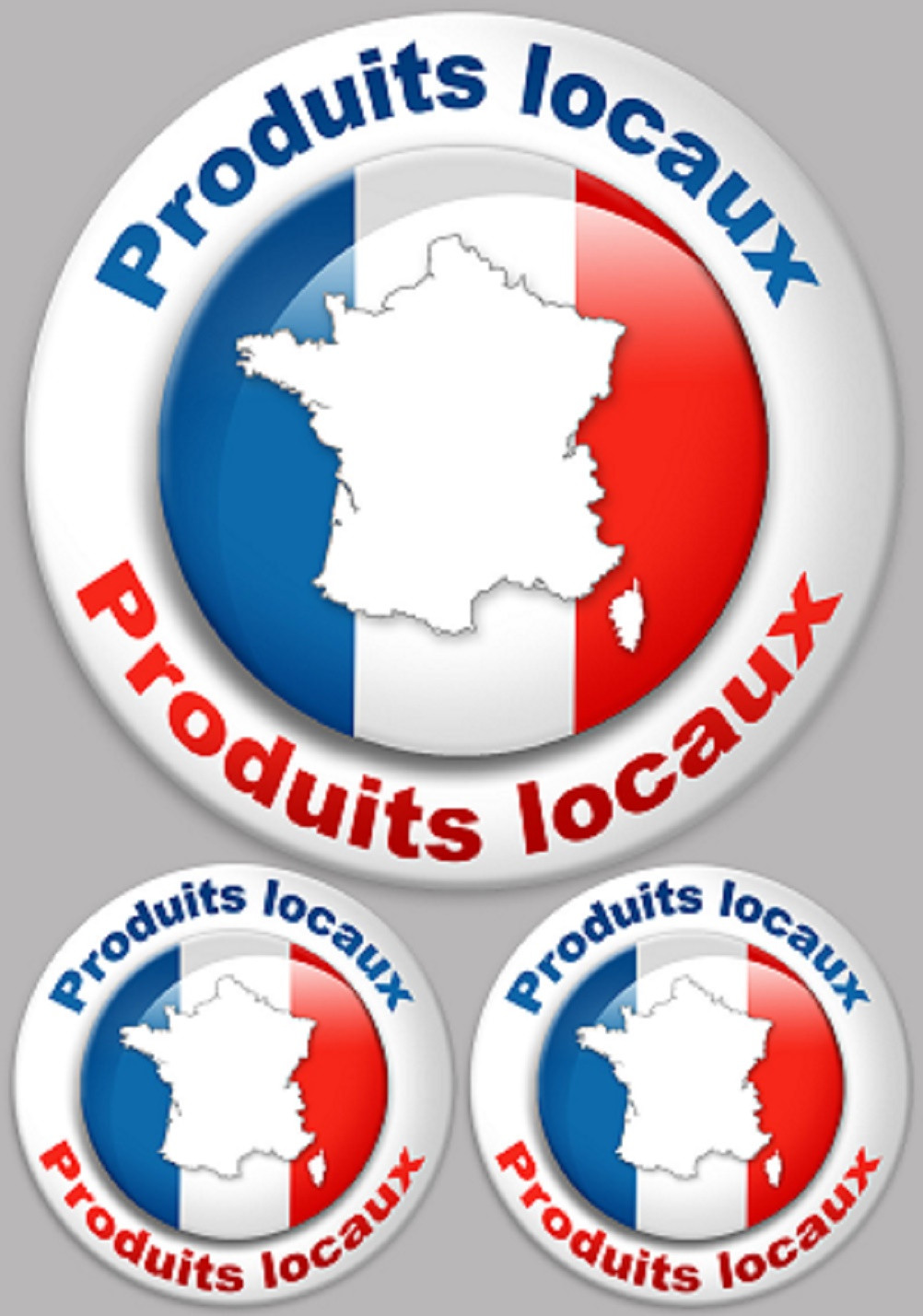 Produits locaux (1 fois 20cm + 2 fois 10cm) - Sticker/autocollant