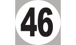 numéro 46 - 5x5cm - Sticker/autocollant