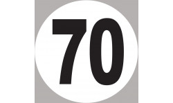 numéro 70 - 10x10cm - Sticker/autocollant