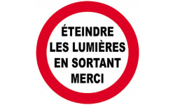 éteindre les lumières en sortant - 10cm - Sticker/autocollant