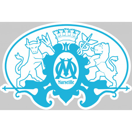 Blason Marseille - 29x19,2cm - Sticker/autocollant