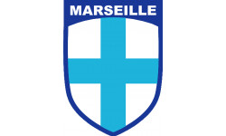 Marseille blason - 20x14.6cm - Sticker/autocollant