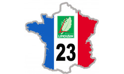 FRANCE 23 Limousin - 15x15cm - Sticker/autocollant