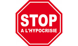 hypocrisie STOP - 15x15cm - Sticker/autocollant