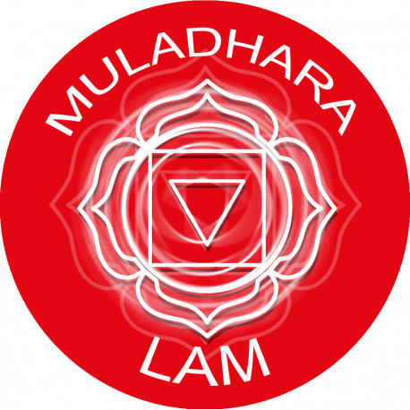 chakra LAM MULADHARA - 5cm - Sticker/autocollant