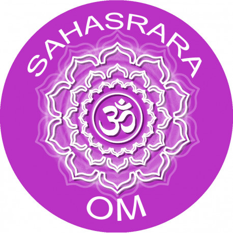 chakra OM SAHASRARA - 15cm - Sticker/autocollant