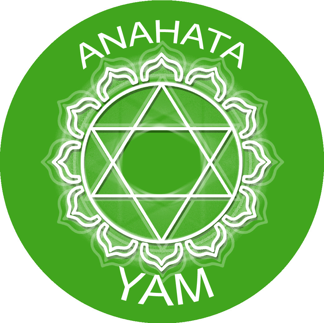 chakra YAM ANAHATA - 5cm - Sticker/autocollant