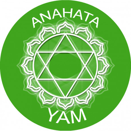 chakra YAM ANAHATA - 20cm - Sticker/autocollant