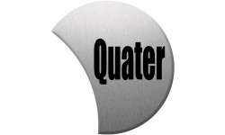 numéro de rue quater - gris 6x4.7cm - Sticker/autocollant