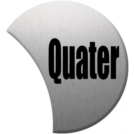 numéro de rue quater - gris 6x4.7cm - Sticker/autocollant