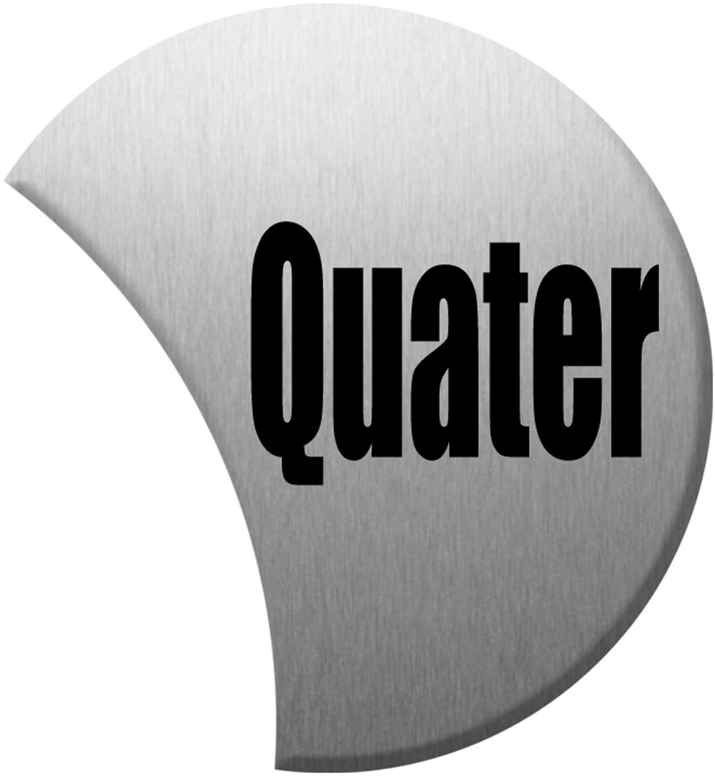 numéro de rue quater - gris 6x4.7cm - Sticker/autocollant