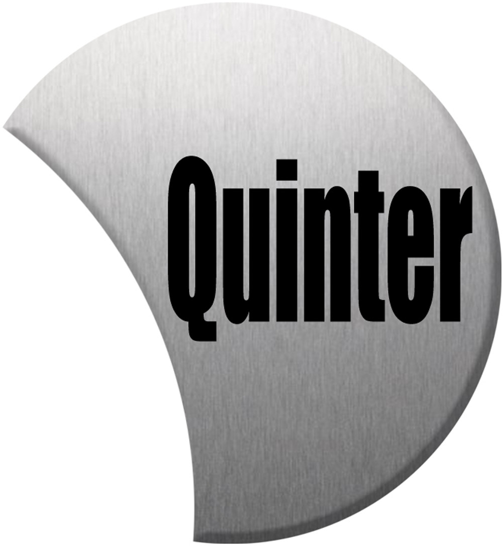 numéro de rue qunter - gris 6x4.7cm - Sticker/autocollant