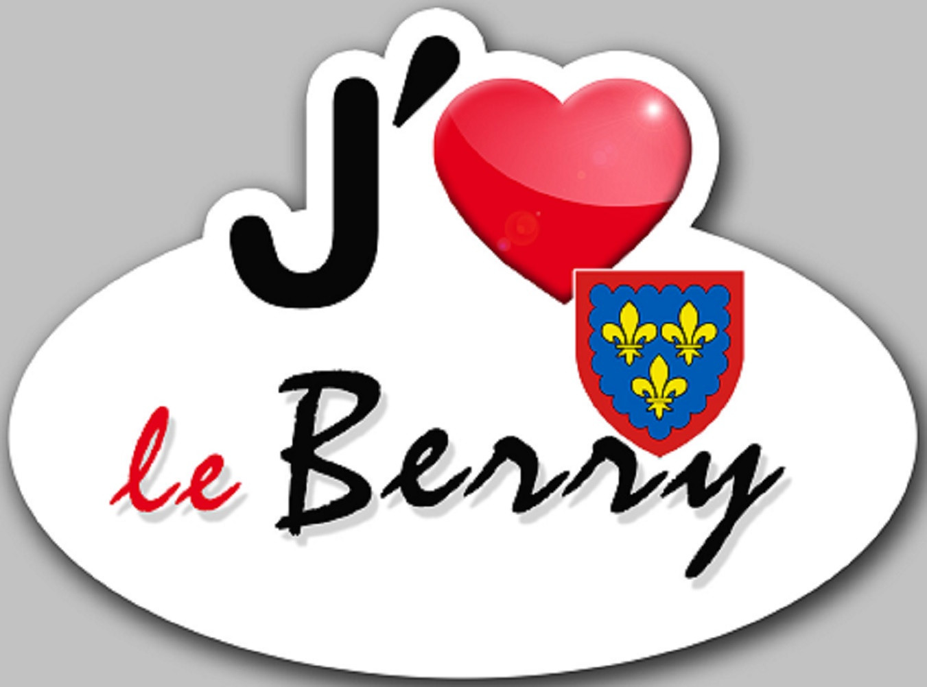 j'aime le Berry - 15x11cm - Sticker/autocollant