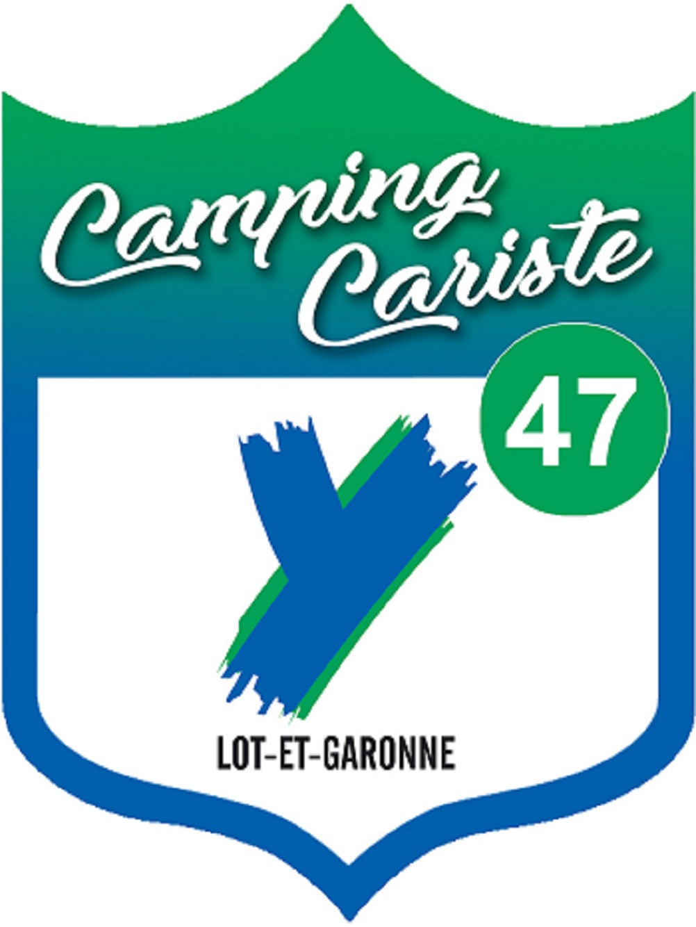 campingcariste Lot et Garonne 47 - 15x11.2cm - Sticker/autocollant