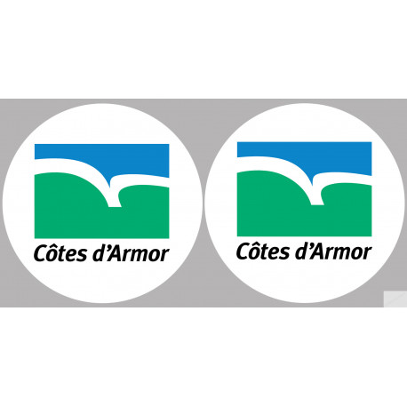 Département 22 Côtes-d'Armor (2 fois 10cm) - Sticker/autocollant