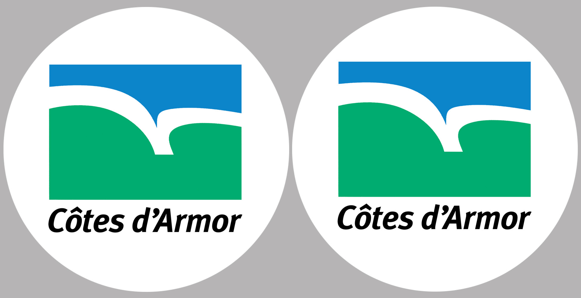 Département 22 Côtes-d'Armor (2 fois 10cm) - Sticker/autocollant