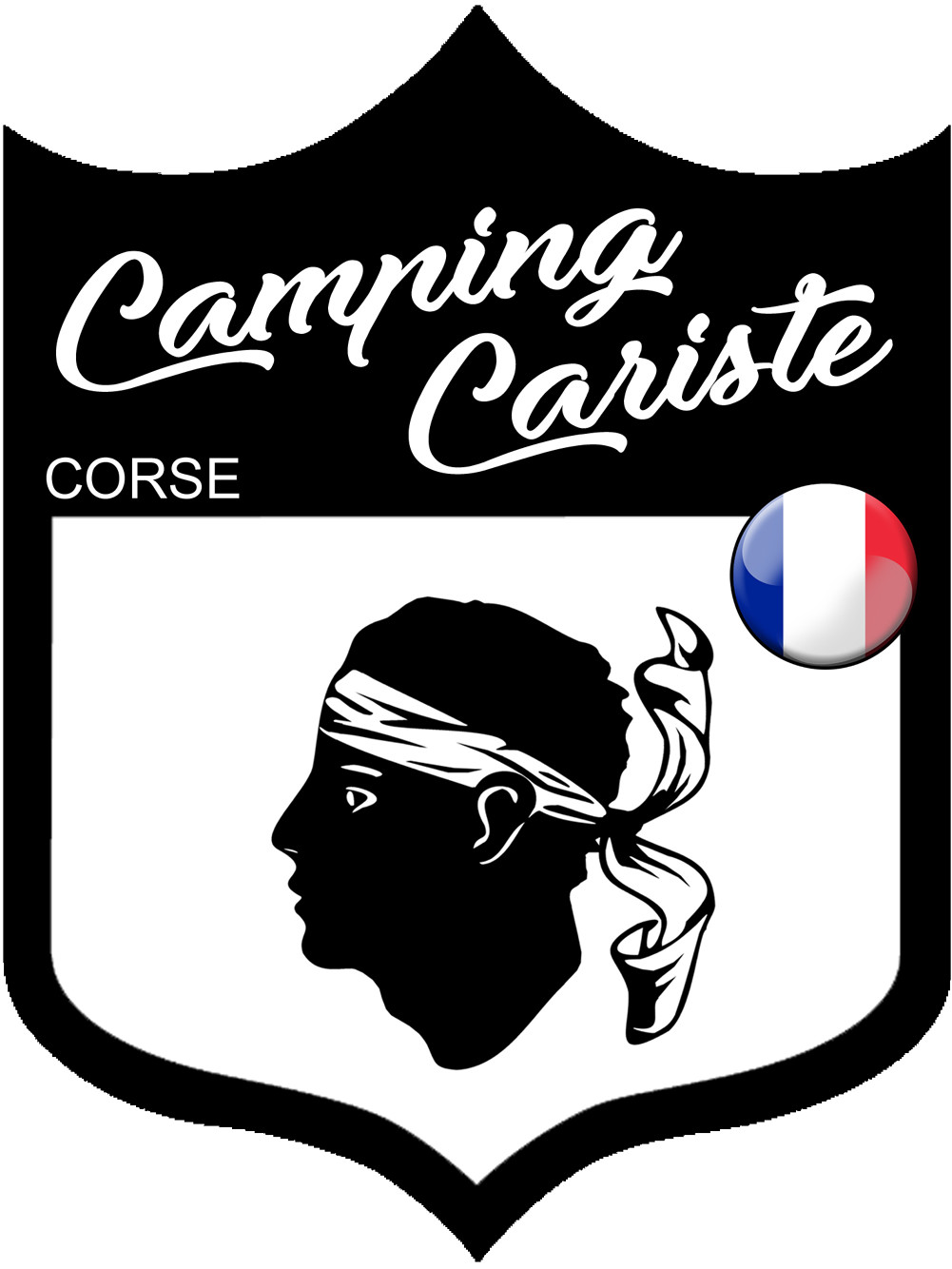 Campingcariste Corse (10x7.5cm) - Sticker/autocollant