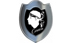 Bouclier Corsica (10x7.8cm) - Sticker/autocollant