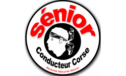 conducteur Sénior Corse (10x10cm) - Sticker/autocollant