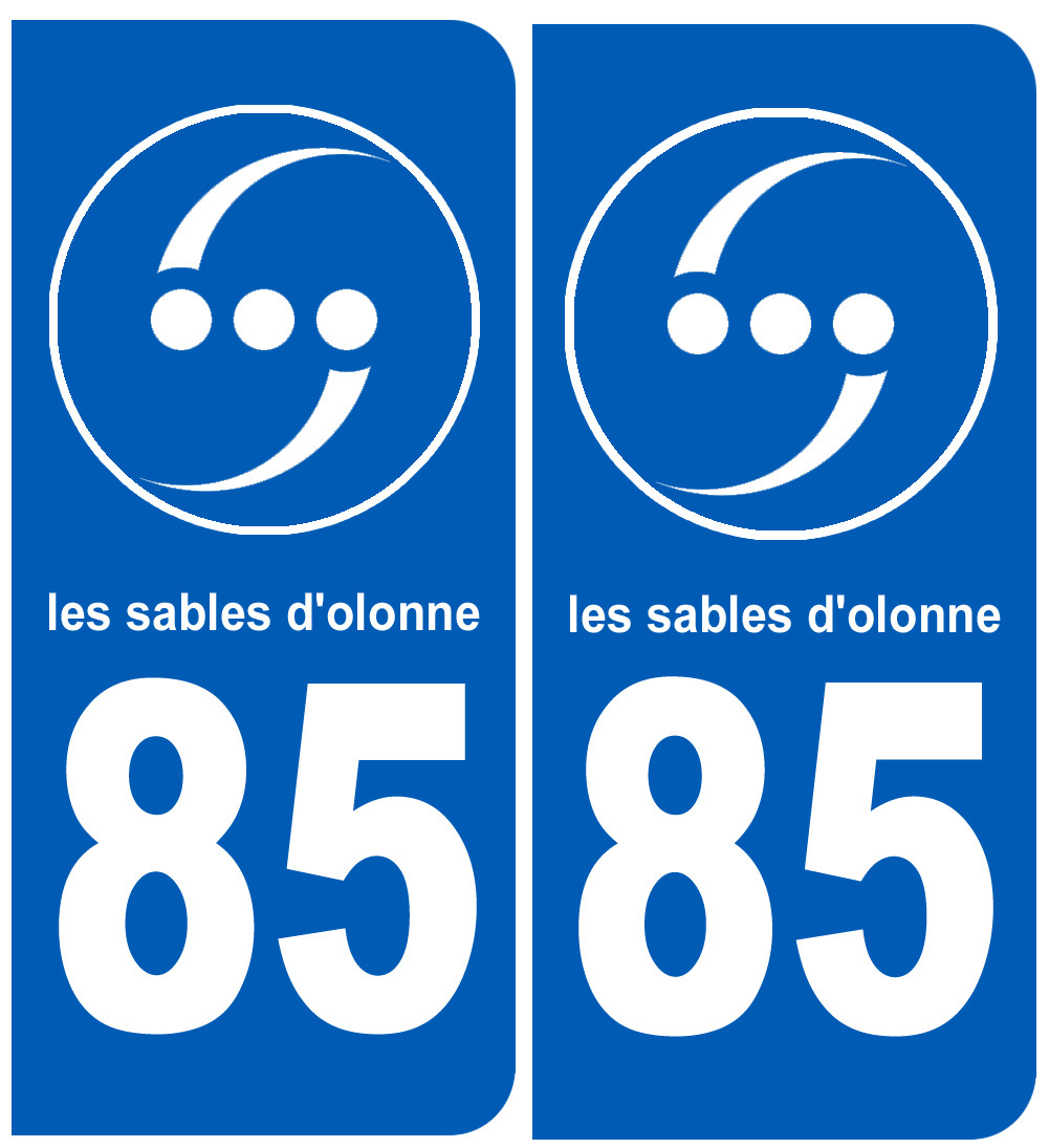 immatriculation 85 les Sables d'Olonne - Sticker/autocollant