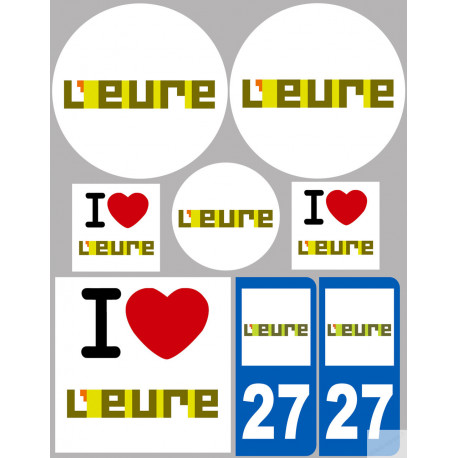 Eure (8 autocollants variés) - Sticker/autocollant