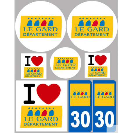 Gard (8 autocollants variés) - Sticker/autocollant