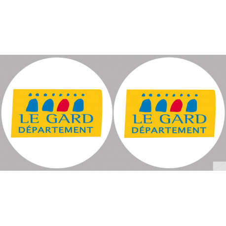 Département 30 le Gard (2 fois 10cm) - Sticker/autocollant