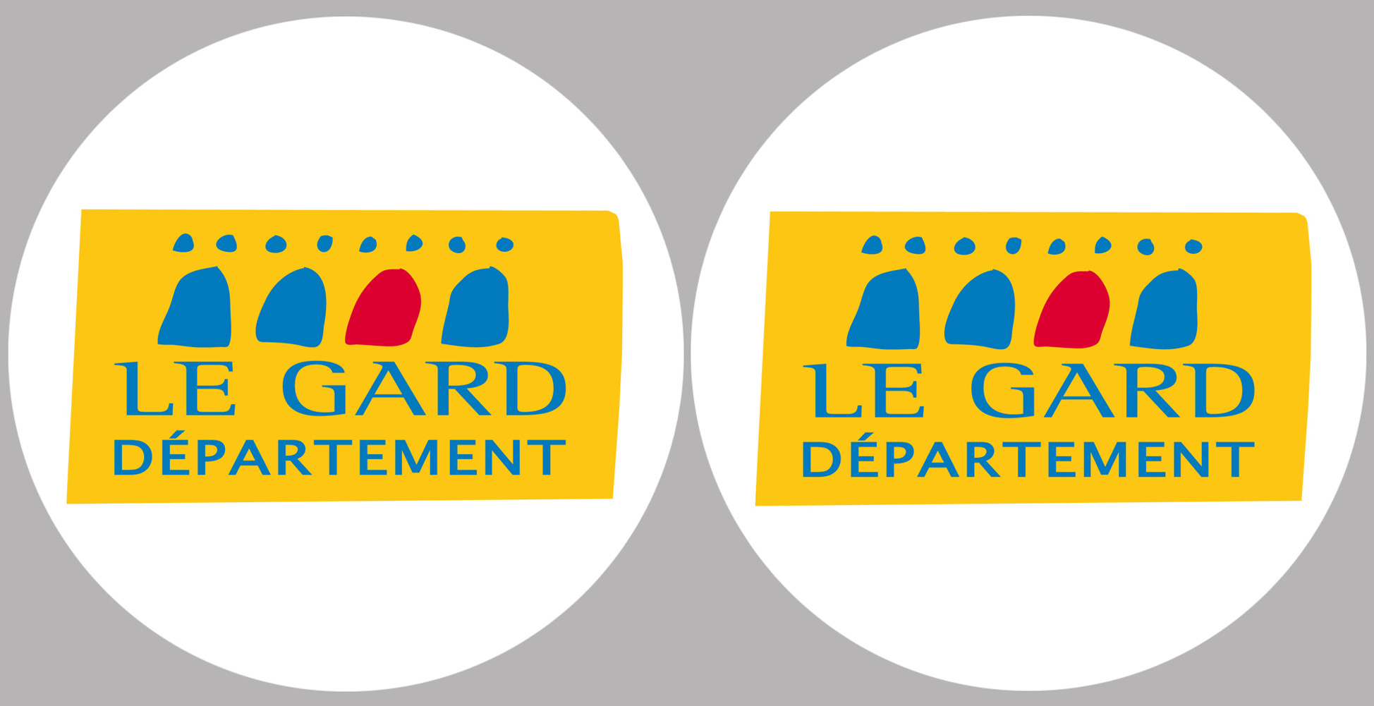 Département 30 le Gard (2 fois 10cm) - Sticker/autocollant