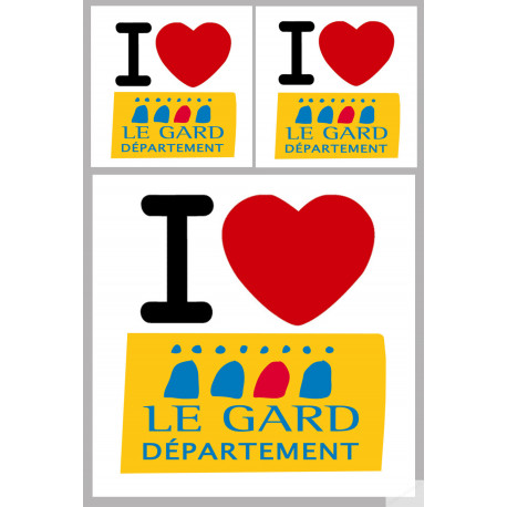 Département 30 le Gard (1fois 10cm / 2 fois 5cm) - Sticker/autocollant