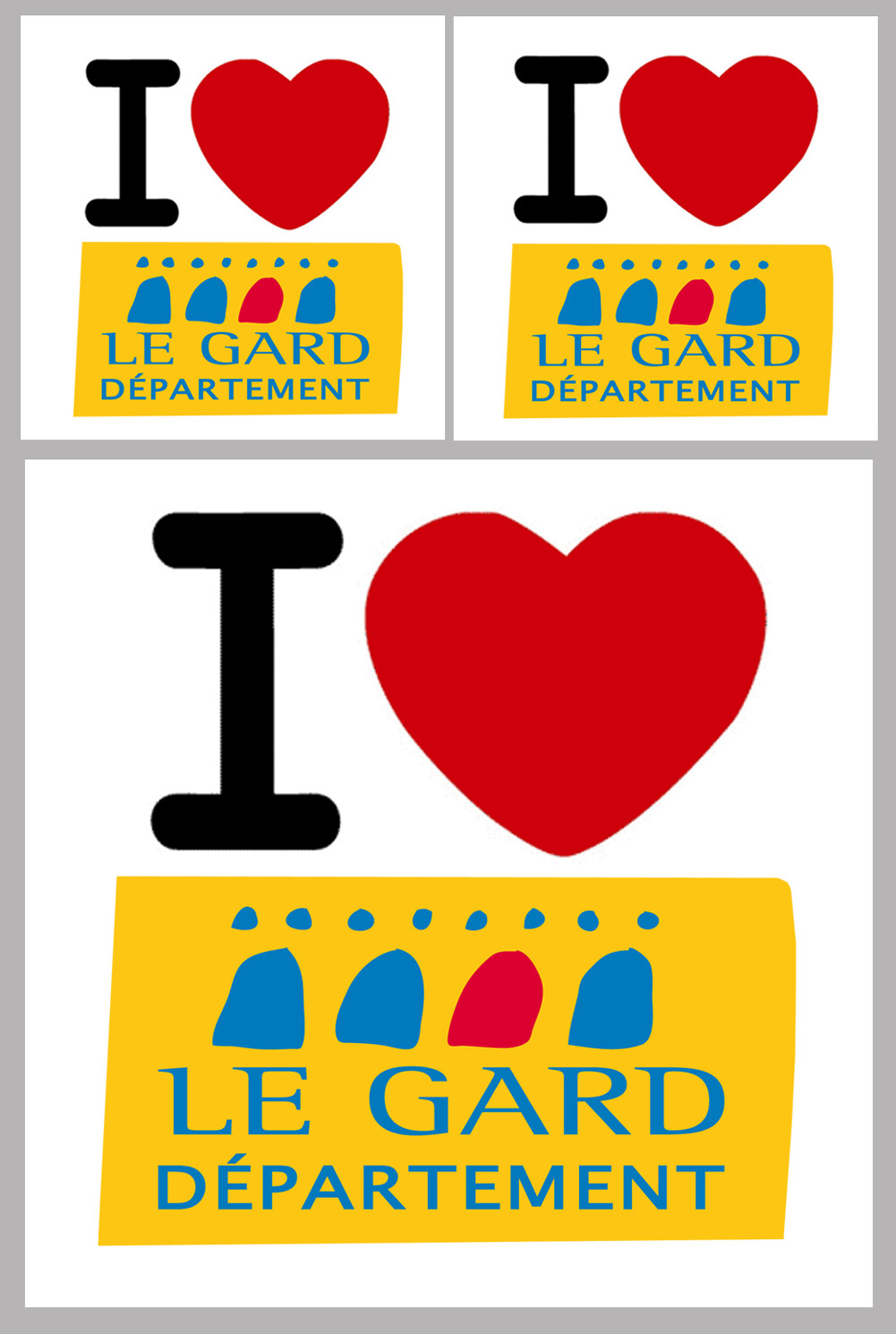 Département 30 le Gard (1fois 10cm / 2 fois 5cm) - Sticker/autocollant