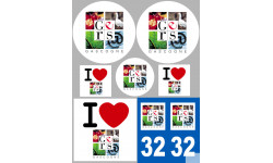 Gers (8 autocollants variés) - Sticker/autocollant