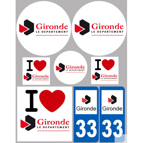 Gironde (8 autocollants variés) - Sticker/autocollant