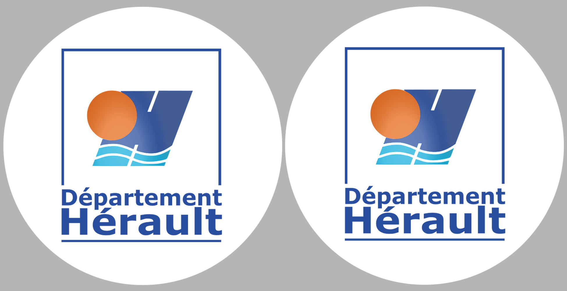 Département 34 l'Hérault (2 fois 10cm) - Sticker/autocollant