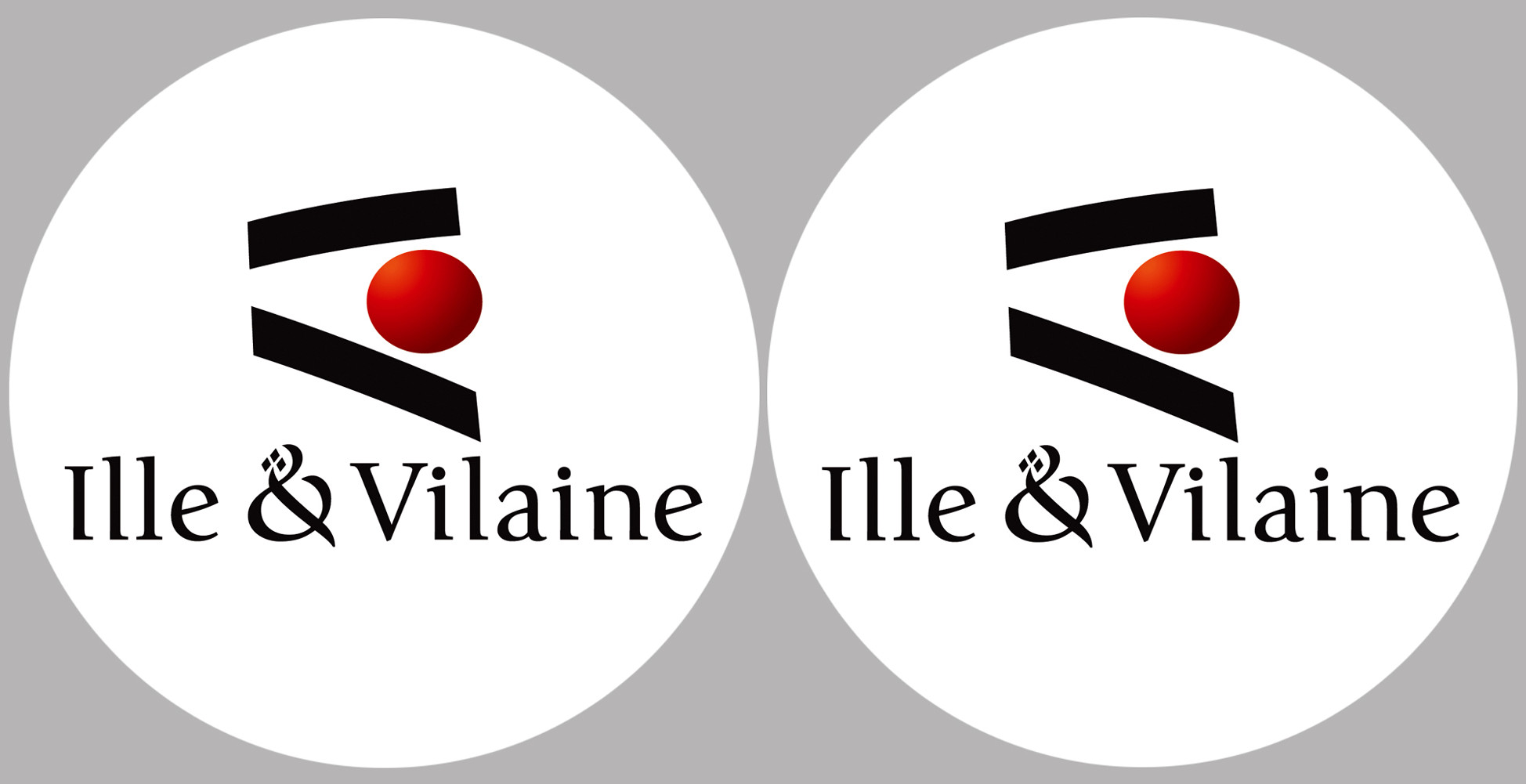 Département 35 d'Ille et Vilaine (2 fois 10cm) - Sticker/autocollant