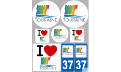 Touraine (8 autocollants variés) - Sticker/autocollant