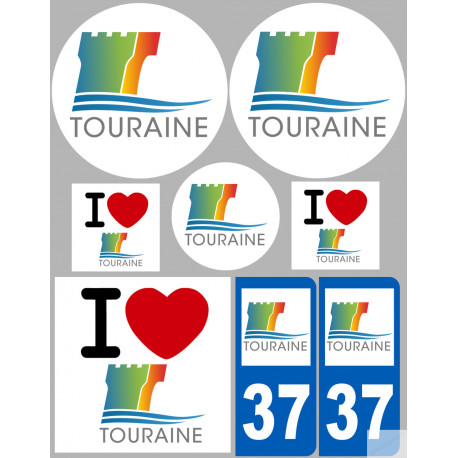 Touraine (8 autocollants variés) - Sticker/autocollant