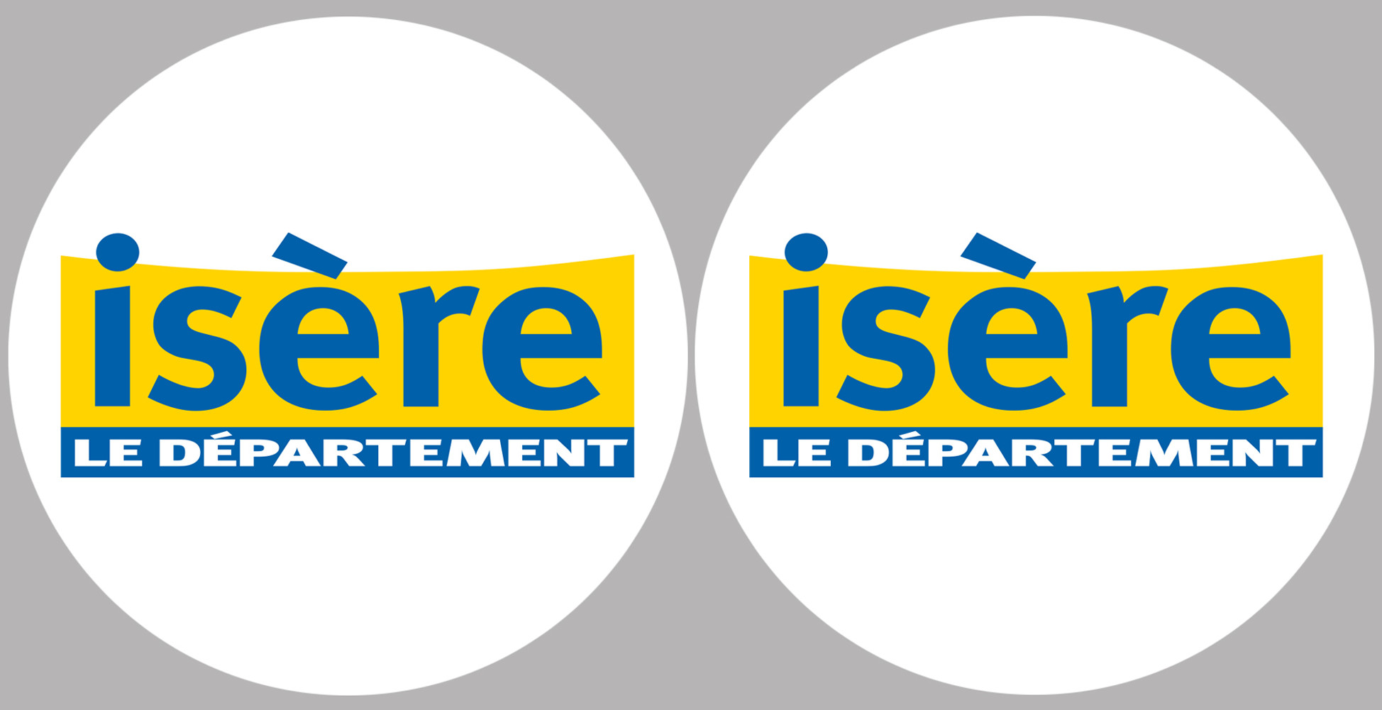 Département 38 l'Isère (2 fois 10cm) - Sticker/autocollant