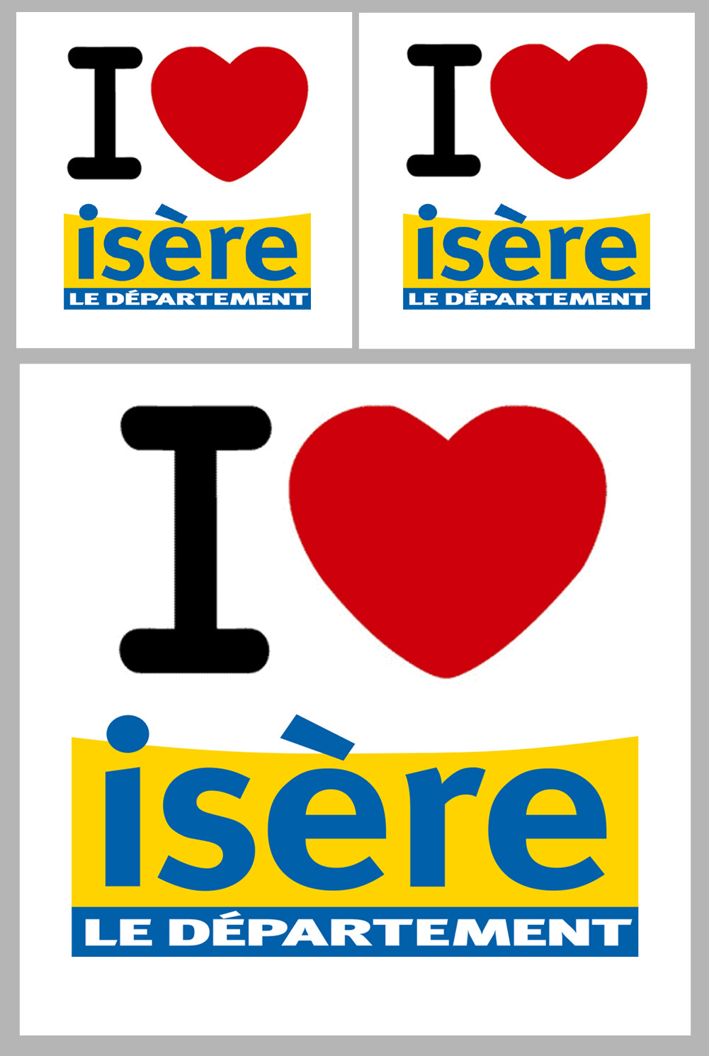 Département 38 l'Isère (1fois 10cm / 2 fois 5cm) - Sticker/autocollant