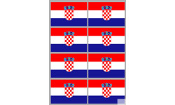 Drapeau Croatie (8 fois 9.5x6.3cm) - Sticker/autocollant