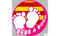 bébé à bord Catalanne - 10cm - Sticker/autocollant