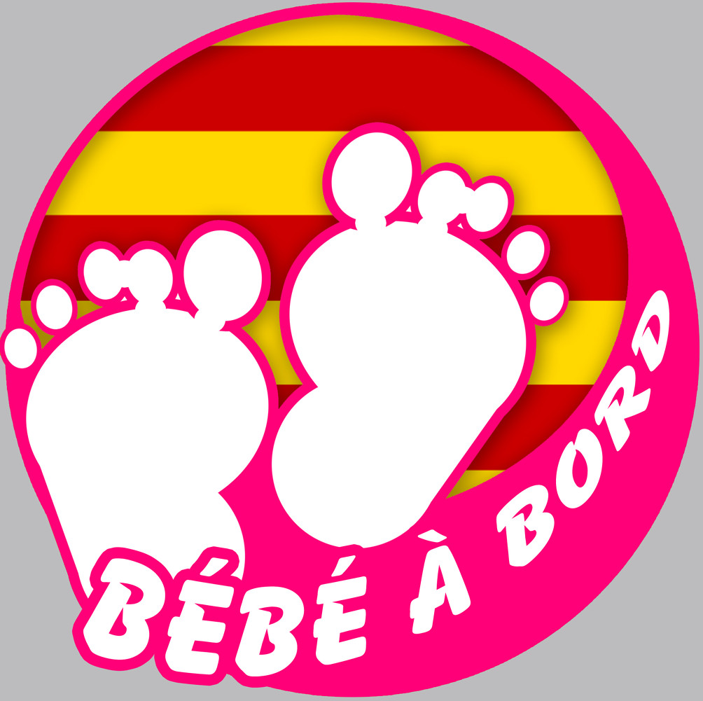 bébé à bord Catalanne - 10cm - Sticker/autocollant