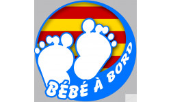 bébé à bord Catalan (10x10cm) - Sticker/autocollant