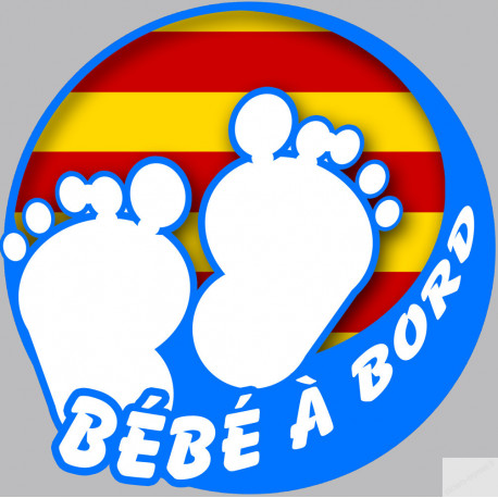 bébé à bord Catalan - 15cm - Sticker/autocollant