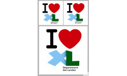 Département 40 les Landes (1fois 10cm / 2 fois 5cm) - Sticker/autocollant