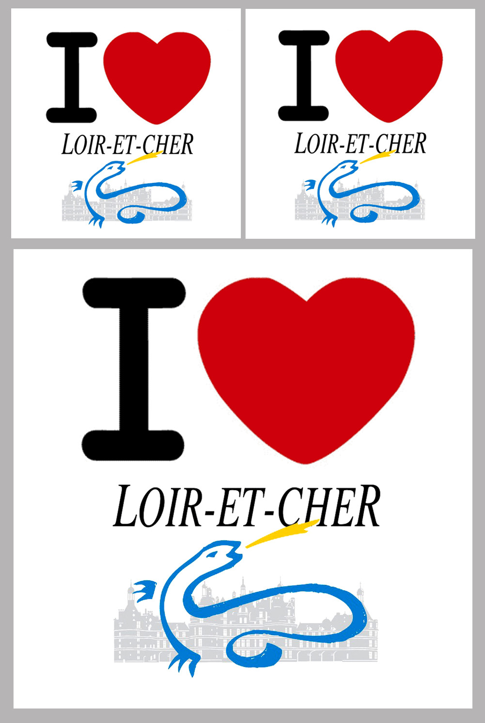 Département 41 le Loir et Cher (1fois 10cm / 2 fois 5cm) - Sticker/autocollant