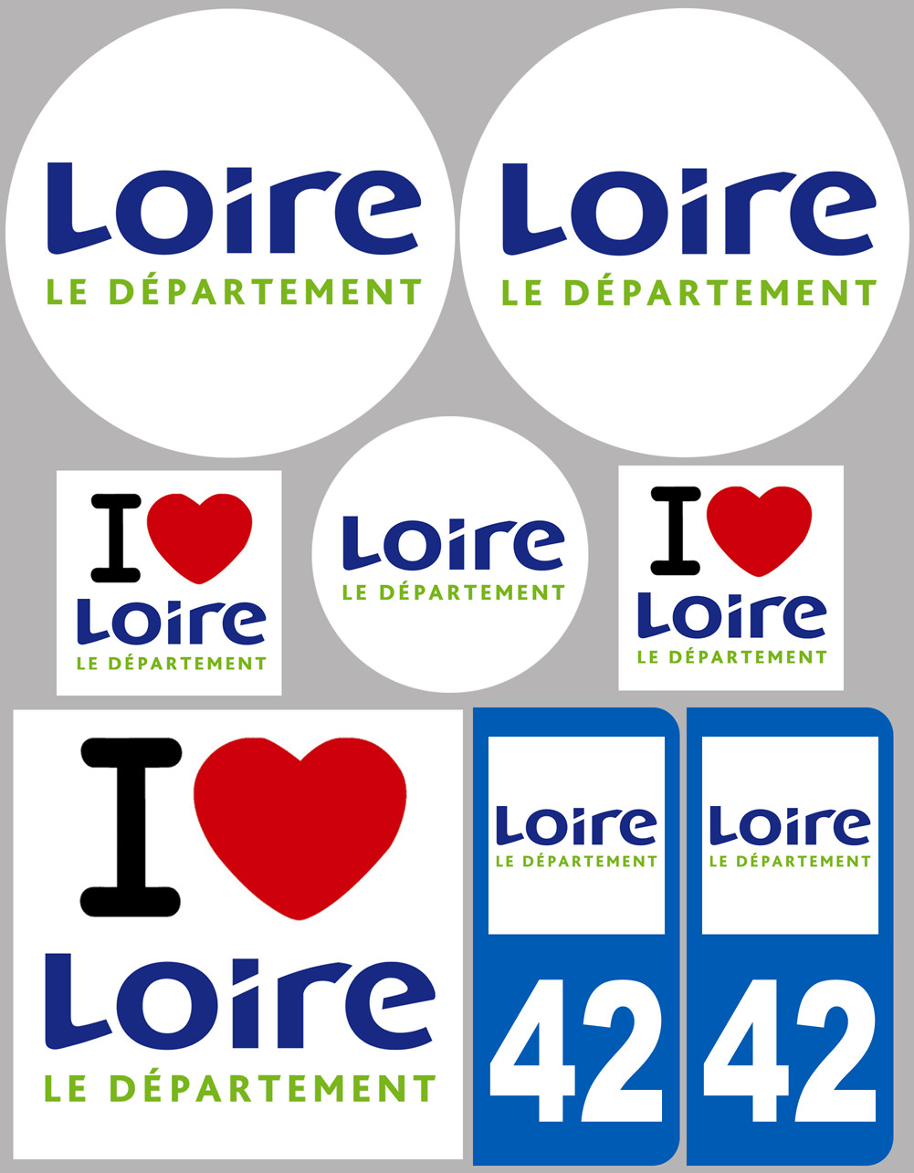 Loire (8 autocollants variés) - Sticker/autocollant