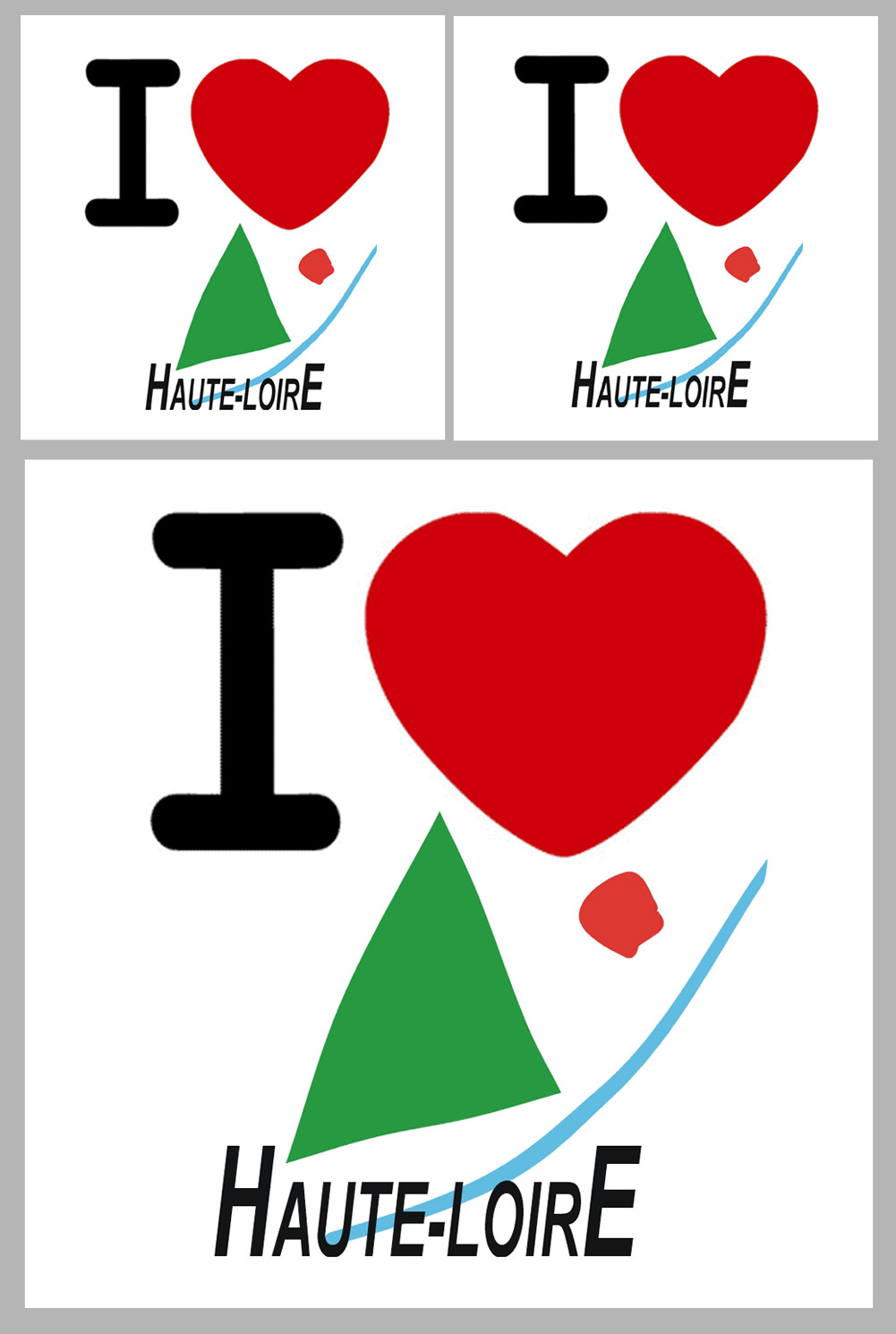 Département 43 la Haute Loire (1fois 10cm / 2 fois 5cm) - Sticker/autocollant