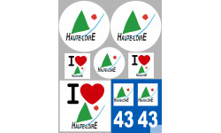 Haute Loire (8 autocollants variés) - Sticker/autocollant