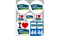 Loire Atlantique (8 autocollants variés) - Sticker/autocollant