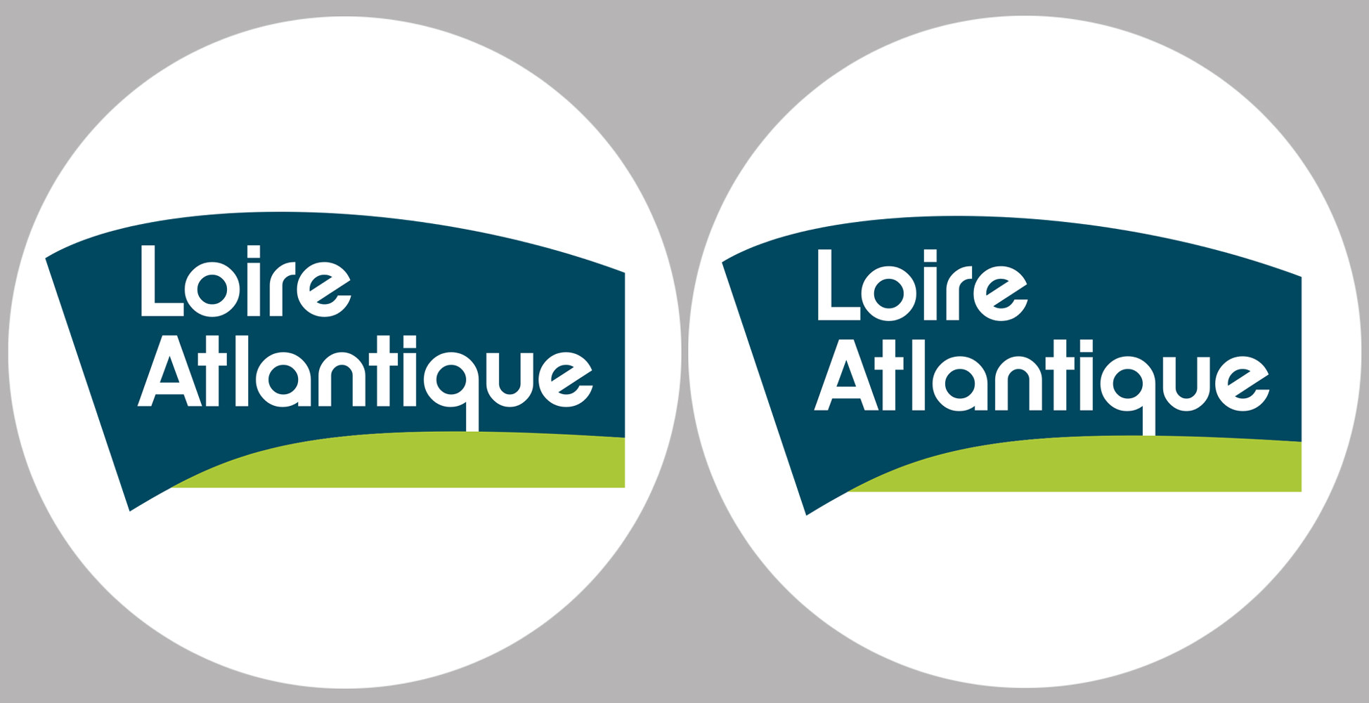 Département 44 la Loire Atlantique (2 fois 10cm) - Sticker/autocollant